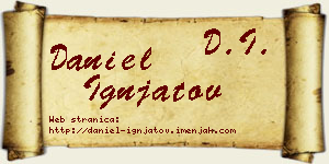 Daniel Ignjatov vizit kartica